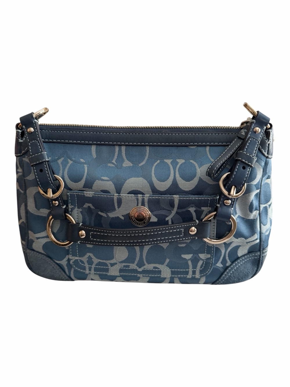 Coach Y2K Chelsea Optic Signature Jacquard and Suede Shoulder Bag - Picture 2 of 14